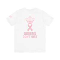 Breast Cancer Awareness T-Shirt – Hope Tougher Than Tumors™ & QUEENS DON’T QUIT™ Unisex Jersey Tee | Inspirational Gift for Survivor, Fighter, or Supporter