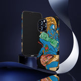 Indigenous Blue iPhone Tough Cases – Artistic Protective Covers | Fits iPhone 8 to iPhone 16 Pro Max | Licensed Design by Quuban Quinterro™