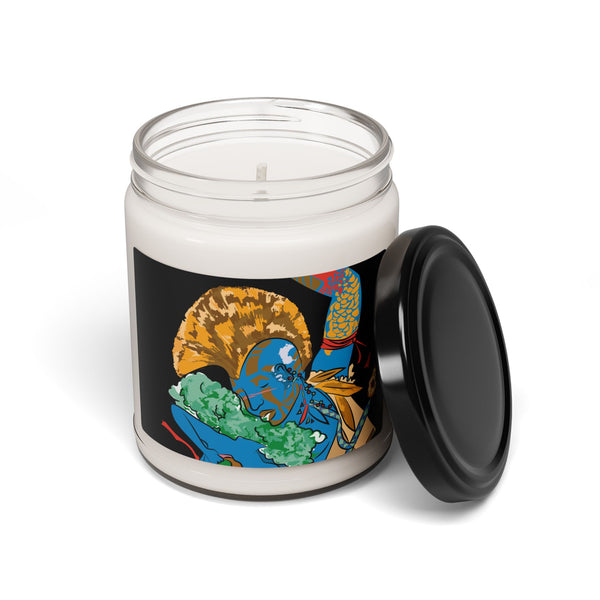 Indigenous Blue 9oz Soy Candle – Cinnamon Vanilla, Clean Cotton, or Unscented | Hand-Poured Eco-Friendly Gift Candle in Reusable Glass Jar