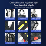 @MaxGardenGalax | Multifunction Rechargeable Emergency Keychain Light, 400LM COB LED Work Light for Camping, Car Safety, Repairs, and Outdoor Use
