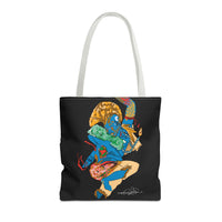 Indigenous Blue Limited Edition Tote Bag – Signed Collectible Art Bag by CIQ Designs x Buy Martian Merch™ | Numbered Series of 100 with Digital Certificate
