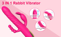 The Saucy Martian ™ |  3 in 1 Dildo Rabbit G Spot Vibrator | 7 Thrusting +10 Vibrations | Vaginal & Anal Stimulator