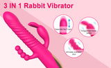 The Saucy Martian ™ |  3 in 1 Dildo Rabbit G Spot Vibrator | 7 Thrusting +10 Vibrations | Vaginal & Anal Stimulator