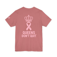 Breast Cancer Awareness T-Shirt – Hope Tougher Than Tumors™ & QUEENS DON’T QUIT™ Unisex Jersey Tee | Inspirational Gift for Survivor, Fighter, or Supporter