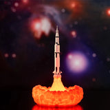 Space City HTX MJM | NERD Gift Space Love 3D Print Space Shuttle Lamp Rechargeable Night Light Moon Rocket