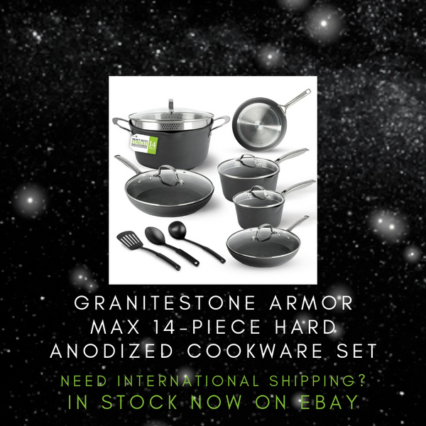 GRANITESTONE Armor Max Heavy Duty Hard Andodized 14-Piece Cookware | NEW IN BOX