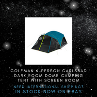 Coleman 6-Person Carlsbad Dark Room Dome Camping Tent w/ Screen Room | NEW IN BOX