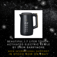 Elevate Your Tea Time | Drew Barrymore's Chic Beautiful Black Sesame Programmable 1.7-Liter Electric Kettle | Touch-Activated