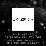 Space City HTX MJM | Black LED Swirl Art Bathroom Vanity Light