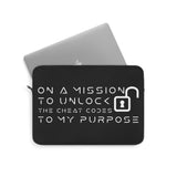 54 Mondays Project | M633™ Unlock The Cheat Codes To My Purpose Black Laptop Sleeve