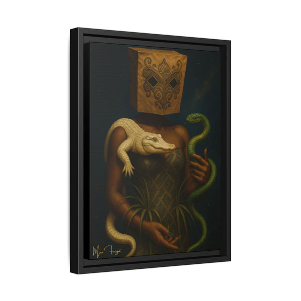 54 Mondays™ Project | Stormtide Serpentine – Beverly Hills Edition | Cosmic Noir Wall Art | Limited Gold Max Fuega™ Signature | FSC-Certified Framed Matte Canvas