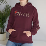 Love Me Like a Martian™ Hoodie – Unisex Heavy Blend Graphic Sweatshirt | Logic & Love Collection