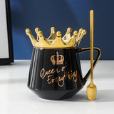 Crown Coffee Mug Royal Queen Ceramic 11oz Cup | Home or Office | For Women | Great Mother's Day Gift