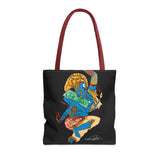 Indigenous Blue Limited Edition Tote Bag – Signed Collectible Art Bag by CIQ Designs x Buy Martian Merch™ | Numbered Series of 100 with Digital Certificate