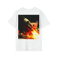 Buy Martian Merch ™ | Planet Mars Steampunk Rocket | My Life Is Dope Unisex T-Shirt | (Rocket On Back) (Various Colors)