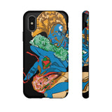 Indigenous Blue iPhone Tough Cases – Artistic Protective Covers | Fits iPhone 8 to iPhone 16 Pro Max | Licensed Design by Quuban Quinterro™