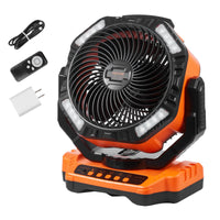 Portable Fan Rechargeable 13 Inch, Battery Powered Fan With LED Lantern, 4 Speeds Adjustable