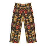 Buy Martian Merch™ | IronEagle 47 African Art Deco Men's Pajama Pants (Loose Fit) | Sun of Mars (Red, Gold, Black)