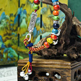 @BuyMartianJewelry | Handmade Colorful Stone Beaded Bracelet – String Finish with Silver Accents | Unisex Boho Jewelry - SHIPS VIA USPS (This Week Only)