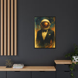 54 Mondays™ Project | Astronaut Tuxedo Portrait – Beverly Hills Edition | Cosmic Noir Wall Art | Limited Gold Max Fuega™ Signature | FSC-Certified Framed Matte Canvas