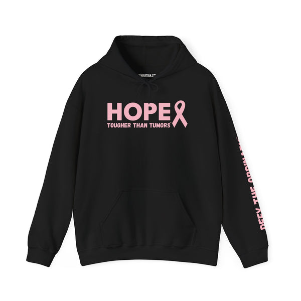Hope Tougher Than Tumors™ Hoodie – Inspirational Cancer Awareness Sweatshirt | Gift for Survivors, Fighters & Supporters | Unisex Fit
