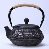 @BuyMartianHome | 30 oz Cast Iron Tetsubin Teapot | Japanese Style Hand-Painted Tea Kettle for Loose Leaf Tea | Traditional Iron Tea Pot | For Tea Lovers