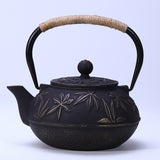 @BuyMartianHome | 30 oz Cast Iron Tetsubin Teapot | Japanese Style Hand-Painted Tea Kettle for Loose Leaf Tea | Traditional Iron Tea Pot | For Tea Lovers