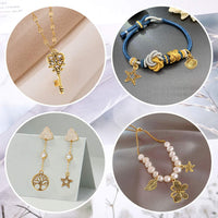 200Pcs Gold Charms Bulk Antique Gold Charms For Jewelry Making Charm Bracelet Necklace Earrings DIY Craft Making