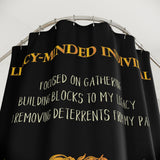 Lion Shower Curtain – Legacy-Minded Individual Black & Gold Decor