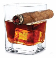 For Wine Lovers | @BuyMartian Sip & Smoke Crystal Glass | Elegant Cigar Holder and Whiskey Glass | Perfect Gift for Whiskey Lovers and Aficionados