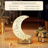 Modern Sophisticated Glamorous Galaxy Touch Night Lights Bedside | Shapes Moon Star Decoration | Exquisite Bedroom Atmosphere