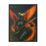 54 Mondays™ Project | Mona Marlowe: The Winged Reckoning – Beverly Hills Edition | Cosmic Noir Wall Art | Limited Gold Max Fuega™ Signature | FSC-Certified Framed Matte Canvas