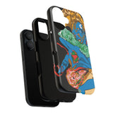 Indigenous Blue iPhone Tough Cases – Artistic Protective Covers | Fits iPhone 8 to iPhone 16 Pro Max | Licensed Design by Quuban Quinterro™