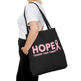 Supportive Breast Cancer Awareness Tote – Double-Sided  “Tougher Than Tumors” + “Queens Don’t Quit” Design | Gift Bag for Survivors, Fighters & Supporters