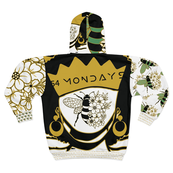 54 Mondays Project™ | Diary of an Evolved Menace™ Unisex Zip Hoodie | Queen & Bee