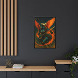 54 Mondays™ Project | Mona Marlowe: The Winged Reckoning – Beverly Hills Edition | Cosmic Noir Wall Art | Limited Gold Max Fuega™ Signature | FSC-Certified Framed Matte Canvas