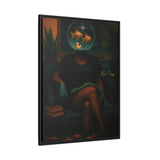 54 Mondays™ Project | Dim Lit Denial Den – Beverly Hills Edition | Cosmic Noir Wall Art | Limited Gold Max Fuega™ Signature | FSC-Certified Framed Matte Canvas
