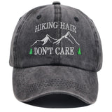 2pcs Camper Accessories Hiking Hair Hats Mountain Trees For Women and Men, Adjustable Embroidered Wash Cotton Unisex Baseball Cap