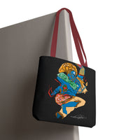 Indigenous Blue Limited Edition Tote Bag – Signed Collectible Art Bag by CIQ Designs x Buy Martian Merch™ | Numbered Series of 100 with Digital Certificate