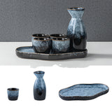 For Wine Lovers | @BuyMartianHome Elegant Japanese Ceramic Sake Cup Set with Warmer Tray | Retro-Inspired Wine Set for Spirits