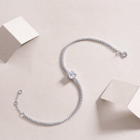 Dawn Mosan-Style Diamond Bracelet – S925 Sterling Silver Luxury Tennis Bracelet | Elegant Women’s Jewelry