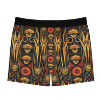 Buy Martian Merch™ | IronEagle 47 African Art Deco Men's Boxer Briefs | Sun of Mars (Red, Gold, Black)