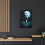 54 Mondays™ Project | Silent Giant – Beverly Hills Edition | Astronaut Facing Gas Giant | Cosmic Noir Wall Art | Limited Gold Max Fuega™ Signature | FSC-Certified Framed Matte Canvas