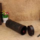 For Wine Lovers | @BuyMartianHome Cylindrical Wooden Wine Box | Great for Business Gifts, Reunions, Birthdays & Holidays