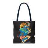 Indigenous Blue Limited Edition Tote Bag – Signed Collectible Art Bag by CIQ Designs x Buy Martian Merch™ | Numbered Series of 100 with Digital Certificate