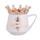 Crown Coffee Mug Royal Queen Ceramic 11oz Cup | Home or Office | For Women | Great Mother's Day Gift