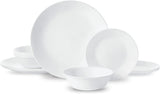 Corelle 12-Piece White Glass Dinnerware Set, Plates Bowls, Service for 4 | US SHIPPING