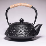 @BuyMartianHome | 30 oz Cast Iron Tetsubin Teapot | Japanese Style Hand-Painted Tea Kettle for Loose Leaf Tea | Traditional Iron Tea Pot | For Tea Lovers