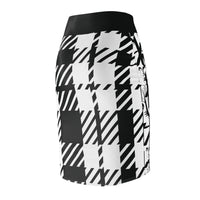 Your Fave Travel Merch | Buffalo Plaid & Houndstooth Print Smooth Operator Women's AOP Pencil Skirt