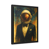 54 Mondays™ Project | Astronaut Tuxedo Portrait – Beverly Hills Edition | Cosmic Noir Wall Art | Limited Gold Max Fuega™ Signature | FSC-Certified Framed Matte Canvas
